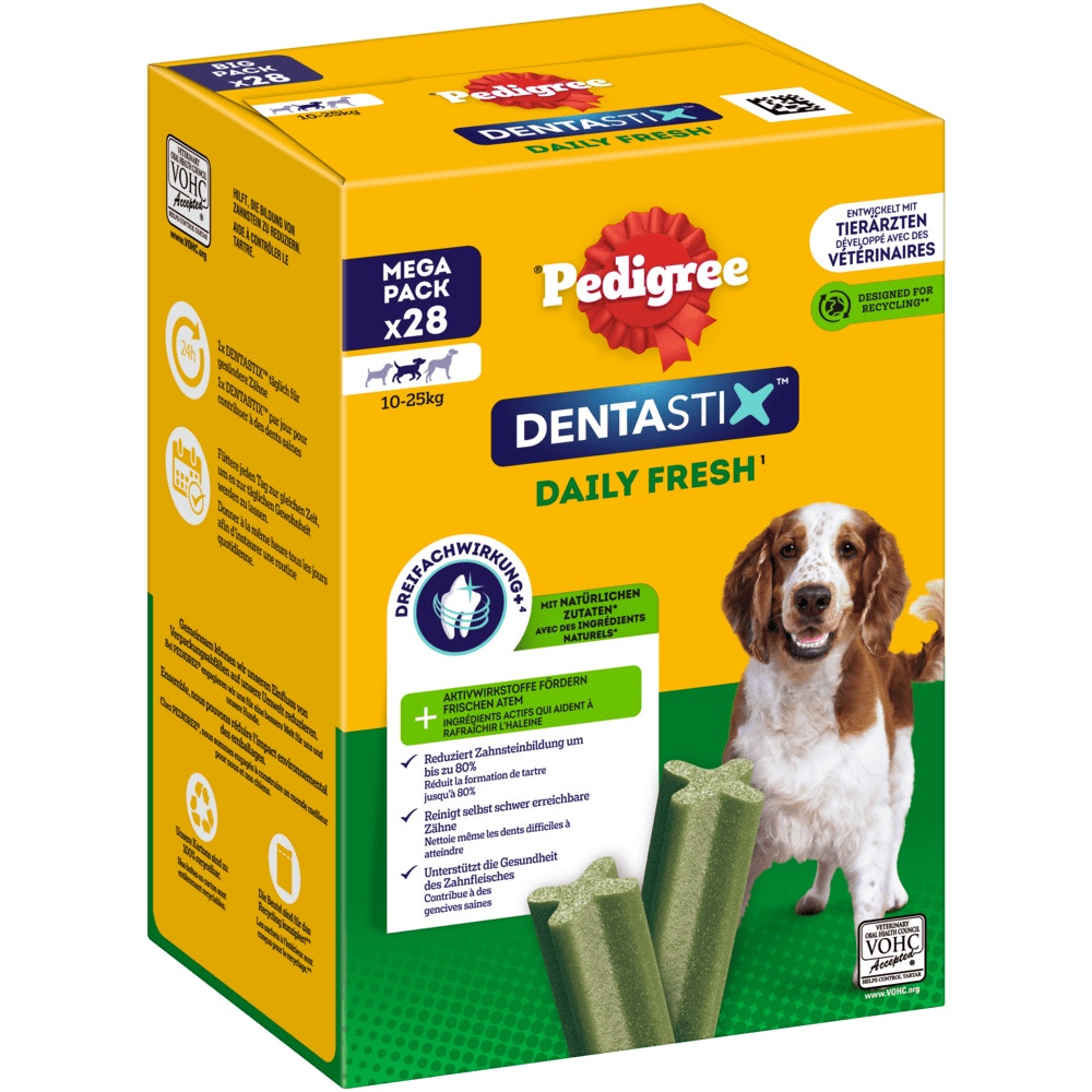 PEDIGREE® DENTASTIX™ Daily Fresh mittelgroße Hunde, 28 Stück