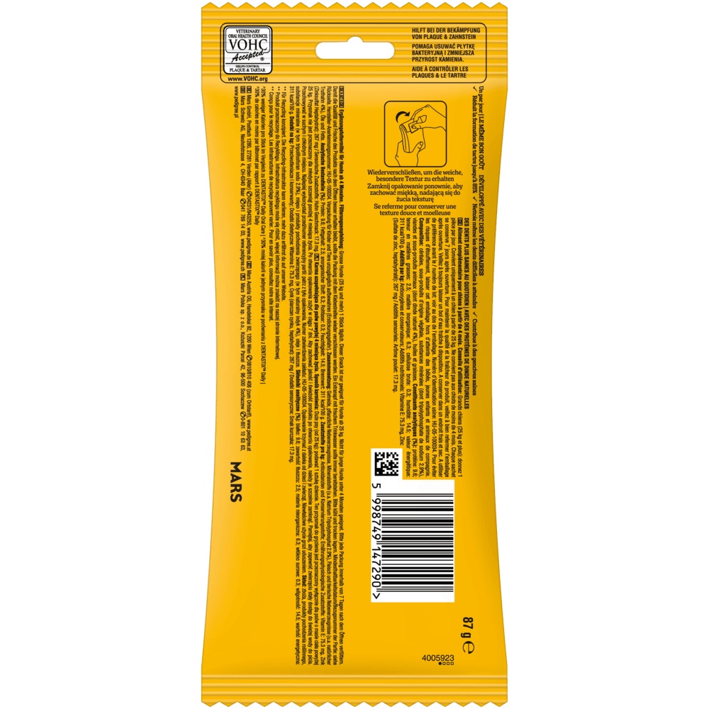 PEDIGREE® DENTASTIX™ LIGHT große Hunde, 4 & 21 Stück