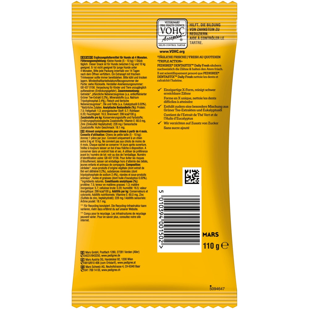 PEDIGREE® DENTASTIX™ Daily Fresh kleine Hunde, 7, 28 & 35 Stück