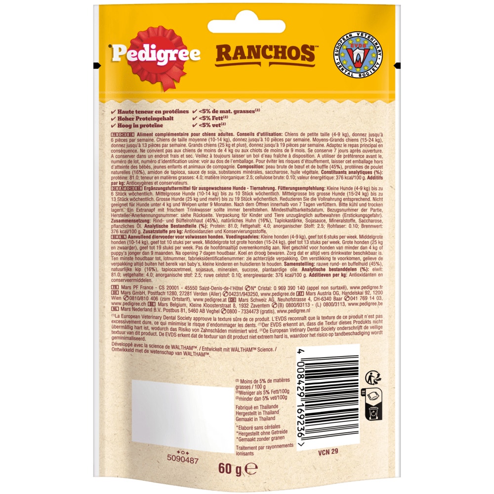 PEDIGREE® RANCHOS™ Twist mit Huhn, 60g