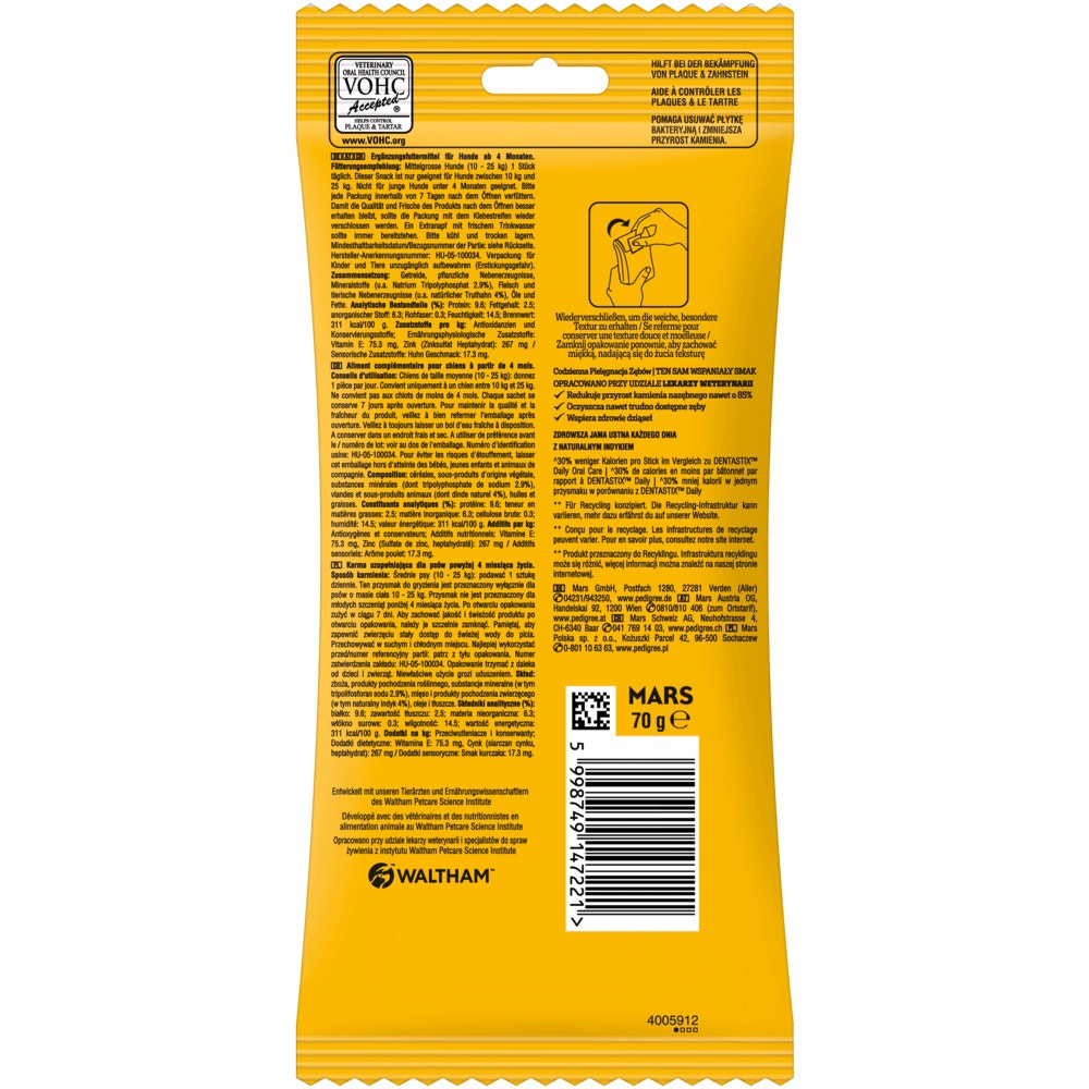 PEDIGREE® DENTASTIX™ LIGHT mittelgroße Hunde, 5 & 28 Stück