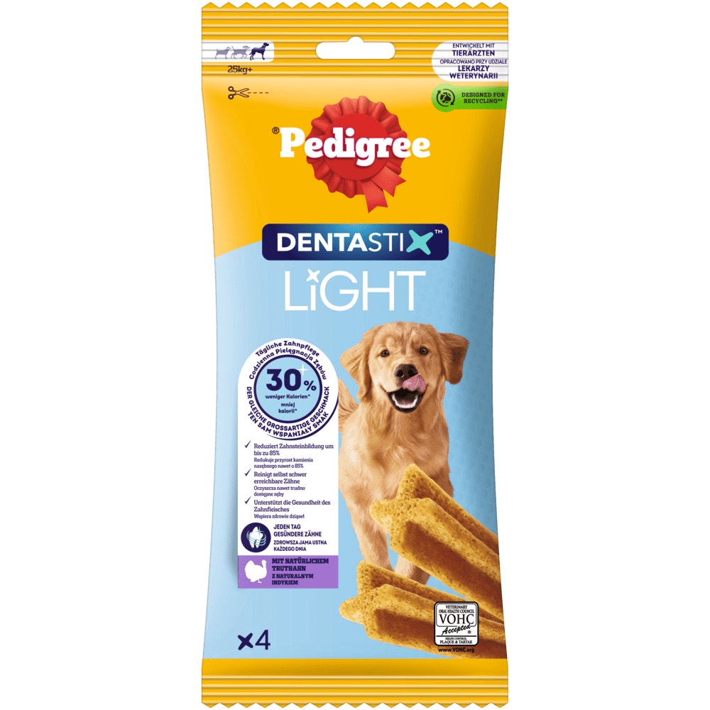 PEDIGREE® DENTASTIX™ LIGHT große Hunde, 4 & 21 Stück