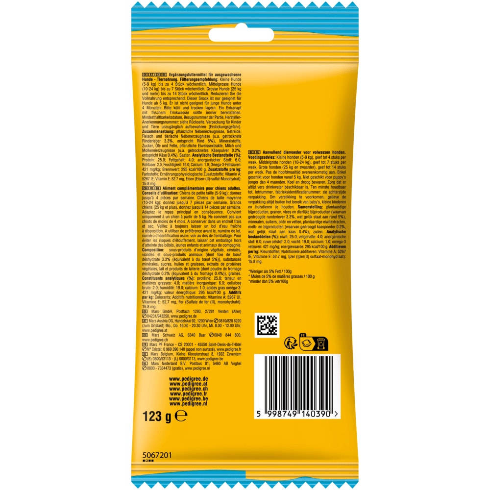 PEDIGREE® RODEO™ Duos mit Rind & Käse Geschmack, 7 Stück