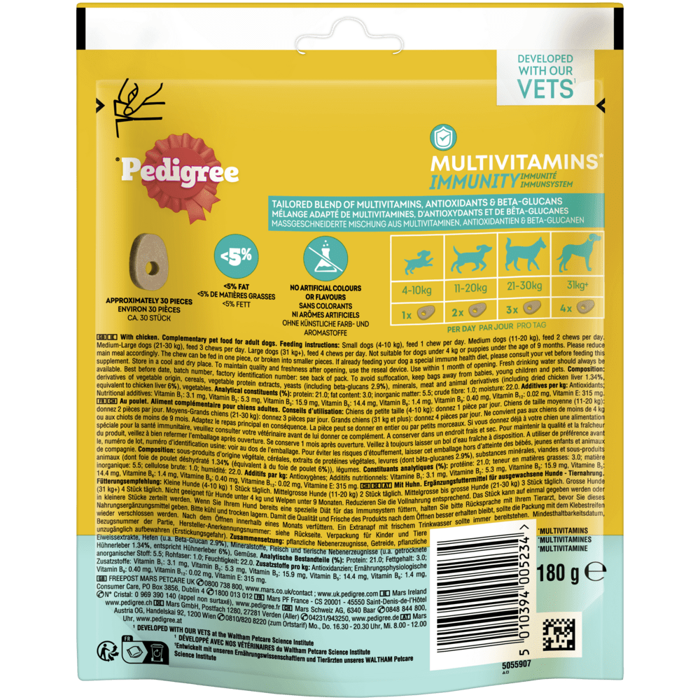 PEDIGREE® Multivitamins Immunsystem, 180g