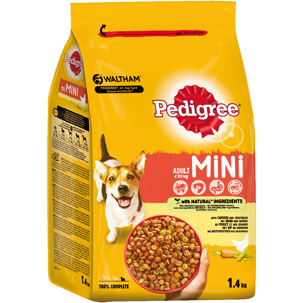 PEDIGREE® Adult Mini <10kg mit Huhn und Gemüse, 1,4kg