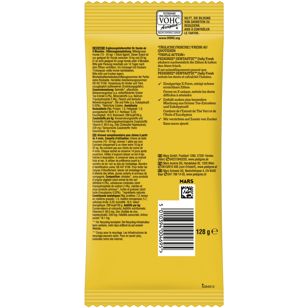 PEDIGREE® DENTASTIX™ Daily Fresh, mittlere Hunde, 5 & 28 Stück