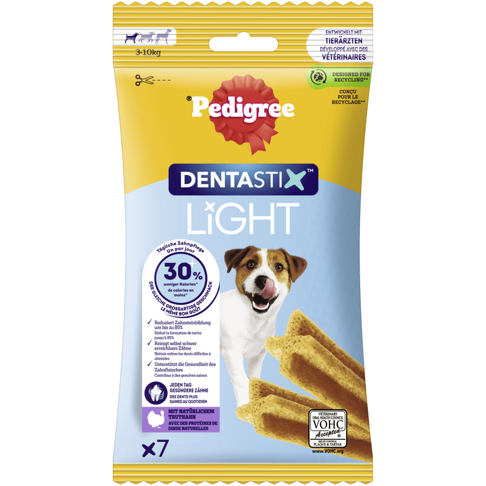 PEDIGREE® DENTASTIX™ LIGHT für kleine Hunde, 7 & 35 Stück