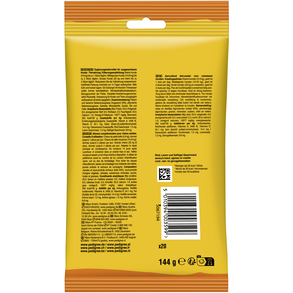 PEDIGREE® SCHMACKOS™ Multi Mix, 20 Stück