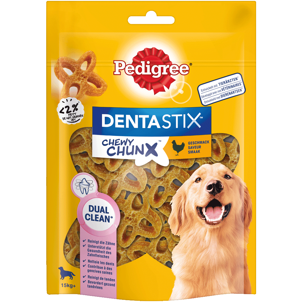 PEDIGREE® DENTASTIX™ CHEWY CHUNX™ mit Huhn Geschmack, Maxi 15kg+, 68g