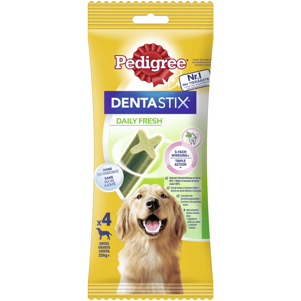 PEDIGREE® DENTASTIX™ Daily Fresh, grosse Hunde, 4 &21 Stück