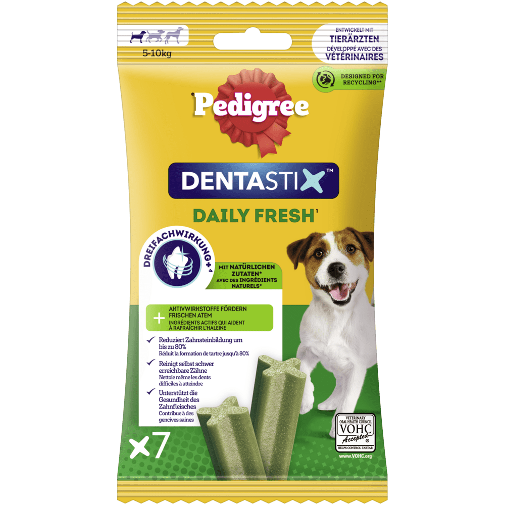 PEDIGREE® DENTASTIX™ Daily Fresh, kleine Hunde, 7, 28 & 35 Stück