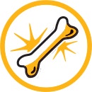 Solid bone icon