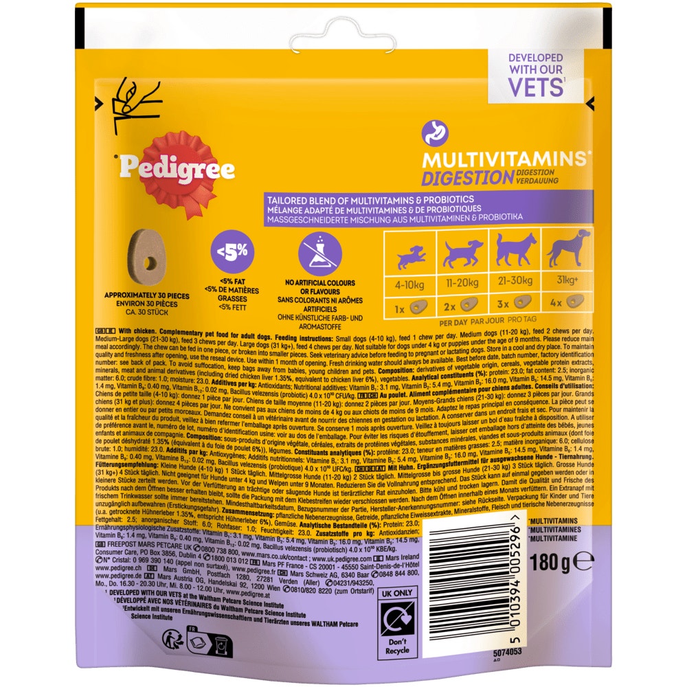 PEDIGREE® Multivitamins Verdauung, 180g