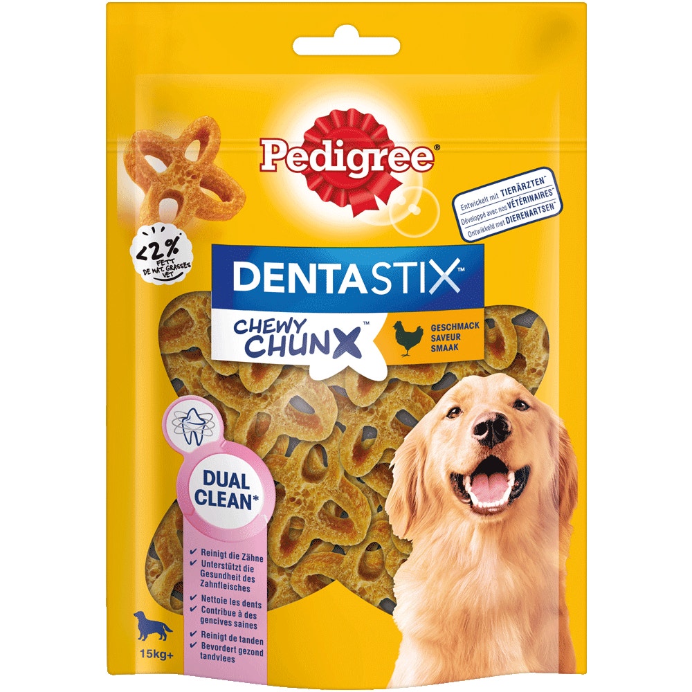 PEDIGREE® DENTASTIX™ CHEWY CHUNX™ mit Huhn Geschmack, Maxi 15kg+, 68g