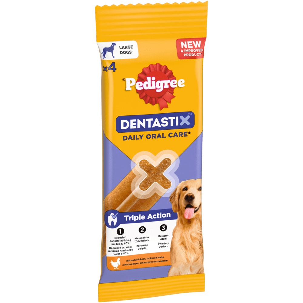 PEDIGREE® DENTASTIX™ Daily Oral Care große Hunde, 4, 21, 28, 42, 56 & 105 Stück
