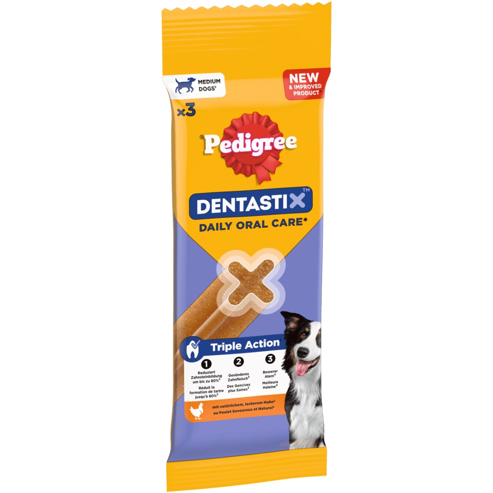 PEDIGREE® DENTASTIX™ Daily Oral Care mittelgroße Hunde, 3, 5, 28, 56 & 105 Stück