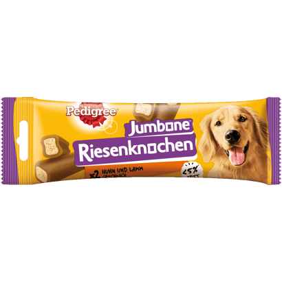 JUMBONE™ Riesenknochen Medium mit Huhn und Lamm Geschmack, 2 Stück