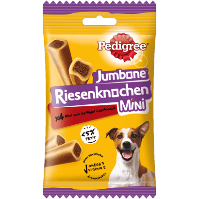 JUMBONE™ Riesenknochen Mini mit Rind und Geflügel Geschmack, 4 Stück