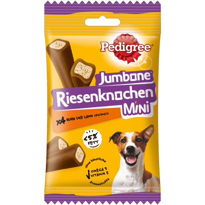 JUMBONE™ Riesenknochen Mini mit Huhn und Lamm Geschmack, 4 Stück