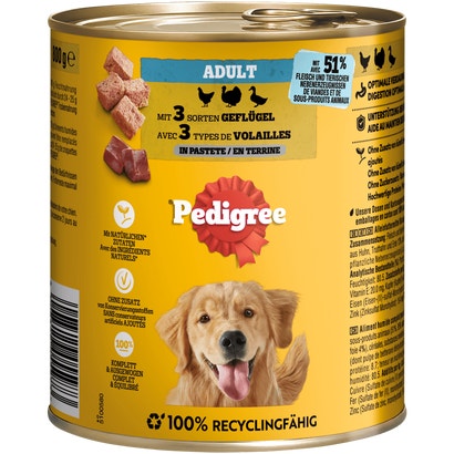 mit 3 Sorten Geflügel in Pastete, Dose
